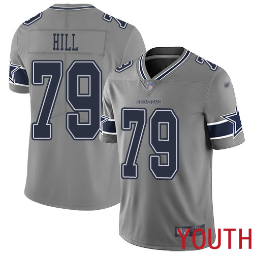 Youth Dallas Cowboys Limited Gray Trysten Hill 79 Inverted Legend NFL Jersey